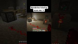 Herobrine tries to scare me #minecraft #minecraftmemes #minecrafthumor #memes #shorts #funny #fyp