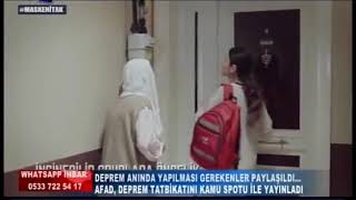 AFAD Deprem Tatbikatını Kamu Spotu İle Yayınladı.