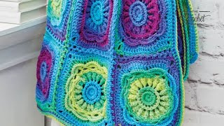 Crochet Floral Beauty Throw Pattern | EASY | The Crochet Crowd