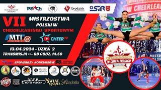 VII Mistrzostwa Polski w Cheerleadingu Sportowym dzień drugi od godz. 14.50