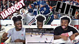 NHL HARDEST HITS COMPILATION 😮🤯 REACTION!