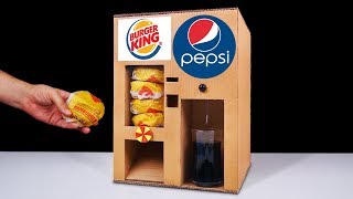 DIY How to Make BURGER KING Vending Machine and Pepsi Fountain Machine