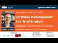 Software Development Pearls of Wisdom by Karl Wiegers, October 27th, 2022