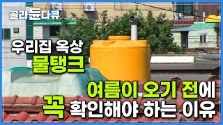 옥상 물탱크 뚜껑 열어보니... 매일 마시고 쓰는 우리집 물의 충격적인 상태|우리 가족 건강과 직결된 수질 위생|물때와 쓰레기 가득한 물탱크 청소|극한직업|#골라듄다큐