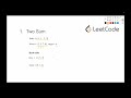 LeetCode 1- Two Sum - Solution - Python - HashMap - Time Complexity - Coding - Interview