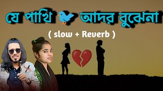 যে পাখি আদর বোঝেনা । je pakhi ador buje na । reverb song । sad song