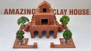 How to Make Miniature House | Clay Ideas | DIY farming | village house