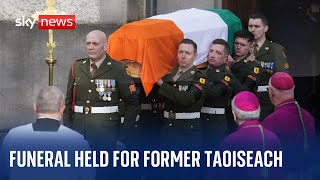 Irish leaders pay respects as former taoiseach John Bruton is laid to rest at st