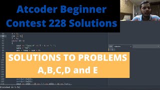 Atcoder Beginner Contest 228 Solutions || Problems A,B,C,D, and E