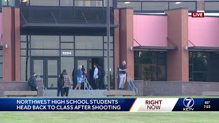 Omaha Northwest High School students return to class after shooting