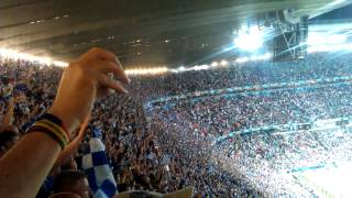 Fans as Chelsea lift the 2012 Champions League trophy