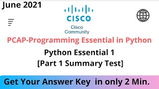 Cisco Python Part 1 Summary Test 2021 | Python Essential 1 Answer | Abhi_shek