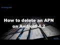 How to Delete an Apn on Android