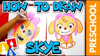 How To Draw Skye From PAW Patrol - Preschool