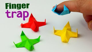 How to make a paper antistress toy. [Origami Finger Trap]