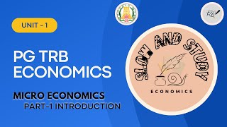 PG TRB ECONOMICS 2025 | UNIT - 1 INTRODUCTION | MICROECONOMICS | PART_1 | FREE COURSE | #pgtrb2025