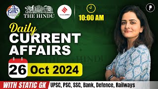 26 October Current Affairs 2024 | Daily Current Affairs | Current Affairs Today