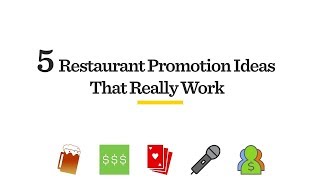 5 Restaurant Promotions Ideas That Really Work
