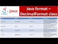 Java format (DecimalFormat class) | Java Tutorial