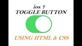How to Create Toggle Switch Button using HTML & CSS - CodeWithTanmay