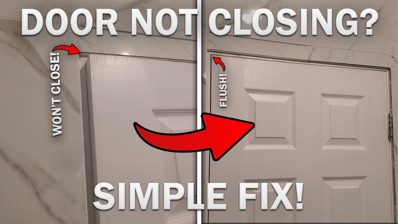 SIMPLE FIX FOR ANY DOOR THAT IS NOT CLOSING - YouTube