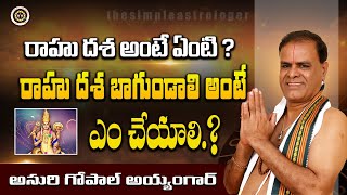 రాహు దశ అంటే అంటి ? రాహు దశ బాగుండాలి అంటే ఏం చేయాలి ! || Gopal Iyengar || The Simple Astrologer