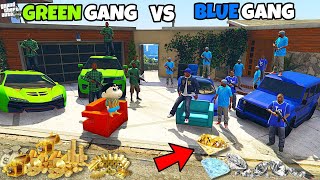 Franklin Blue Gang VS Shinchan Green Gang Fight In GTA 5