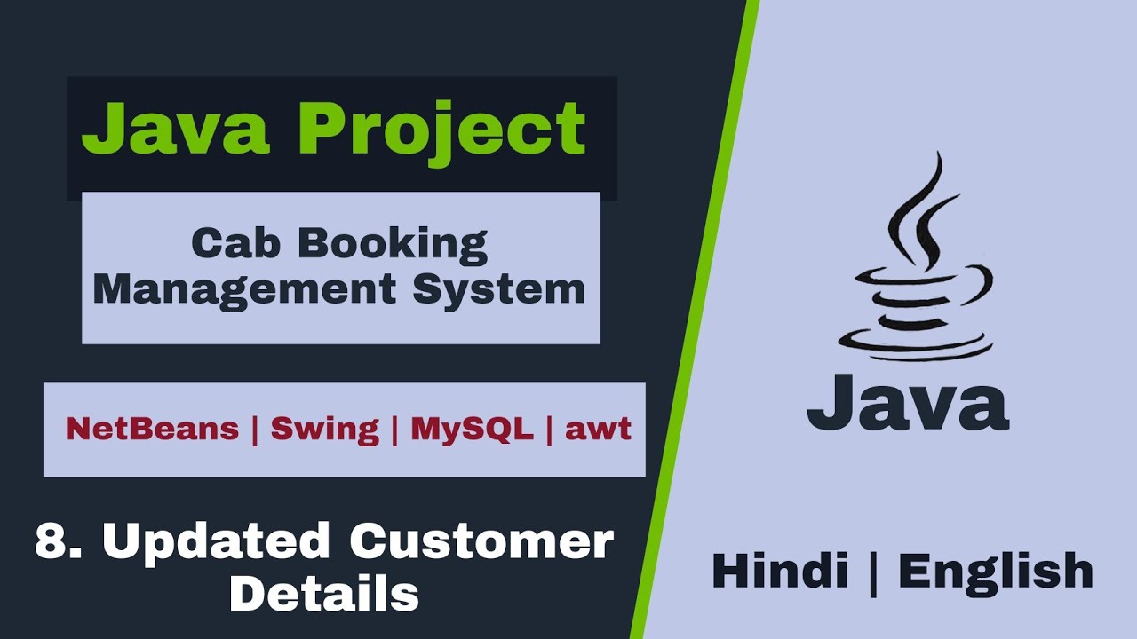 08 - Cab Booking Management System In Java | Update Customer Details ...