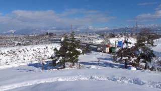 最上川ふるさと総合公園　一番高いところに登ってみた　2017.12.14　(長尺編)