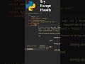 Error Handling in Python in 30 Seconds 🔥👨‍💻 #shorts  #python #programming  #coding  #learnpython