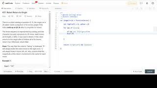 LeetCode 657. Robot Return to Origin JavaScript Solution