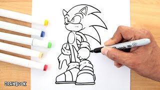 Drawing SONIC The Hedgehog (step by step) *new*