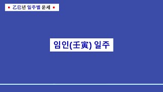 을사년일주별운세ㅣ임인(壬寅) 일주