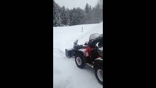 Homemade atv snowblower