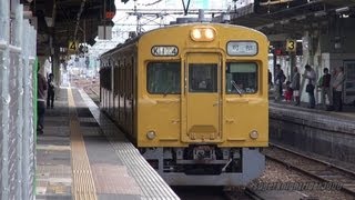 JR西日本 105系濃黄色 K14編成 広島駅 2012.10