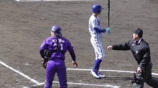 【ルーキー】2017/02/21阿部一心(西淀ボーイズ→報徳学園高→立正大新1年生)第1打席