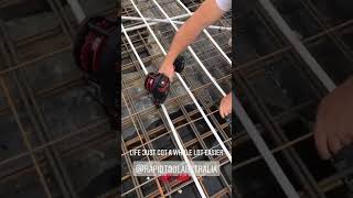 Efficient Rebar Tying || RAPIDTOOL RT-40A Rebar Tie Gun