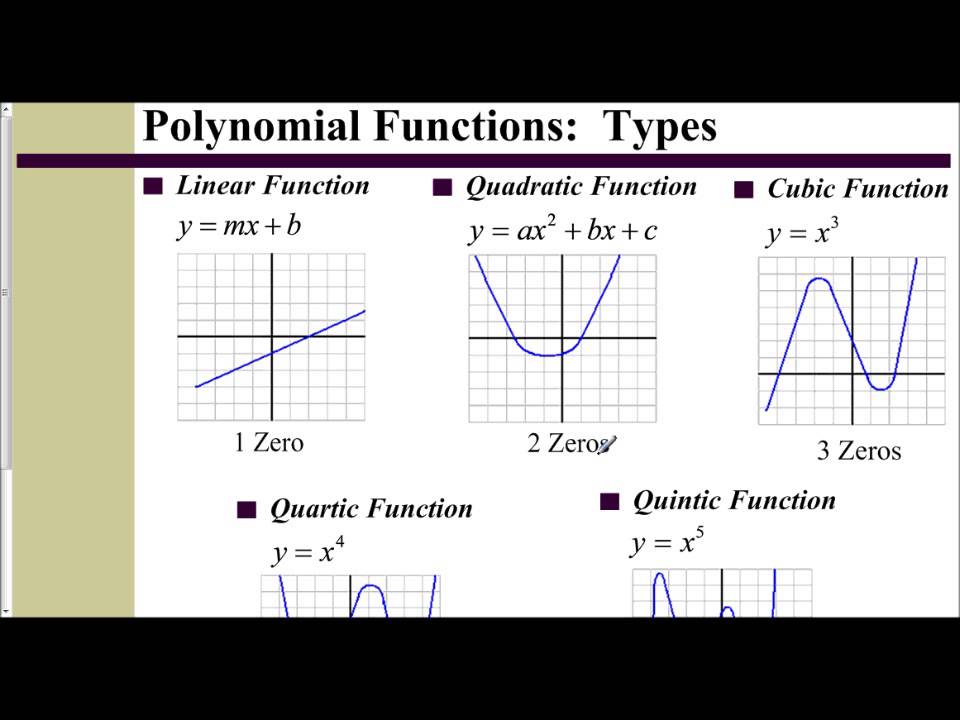 Lesson 6.3 - Identifying A Polynomial Function From The Graph - YouTube