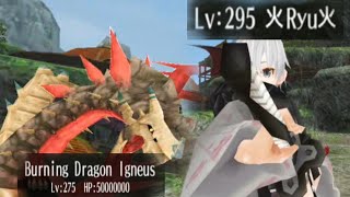 Toram Online- Spamming Instant Cloning On Burning Dragon Igneus (Agi Dex Katana Gameplay)