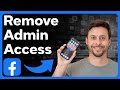How To Remove Admin Access From Facebook Page