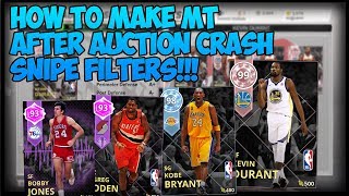 NBA2K18 MYTEAM - 3 NEW SNIPE FILTERS AFTER AUCTION CRASH!! - MAKE TONS OF MT QUICK + PD SNIPE