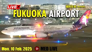 🟢LiVE Fukuoka (Japan) Airport Plane Spotting✈️福岡空港ライブカメラ Mon. 10 Feb. 2025 (FUK/RJFF)