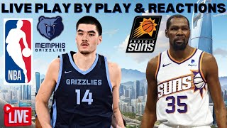 Memphis Grizzlies vs Phoenix Suns I NBA Live I Play By Play \u0026 Reactions