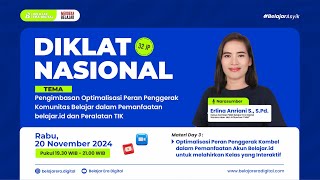 Diklat ! Optimalisasi Penggerak Kombel dalam Pemanfaatan Akun Belajar.id