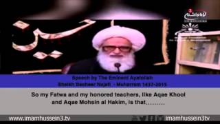 The Eminent Ayatollah Sheikh Basheer Najafi I Importance of Husseini Rituals