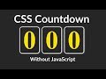 Pure HTML CSS Number (COUNTDOWN) - CSS Animation Effects | No JavaScript | Webdesign Tutorial