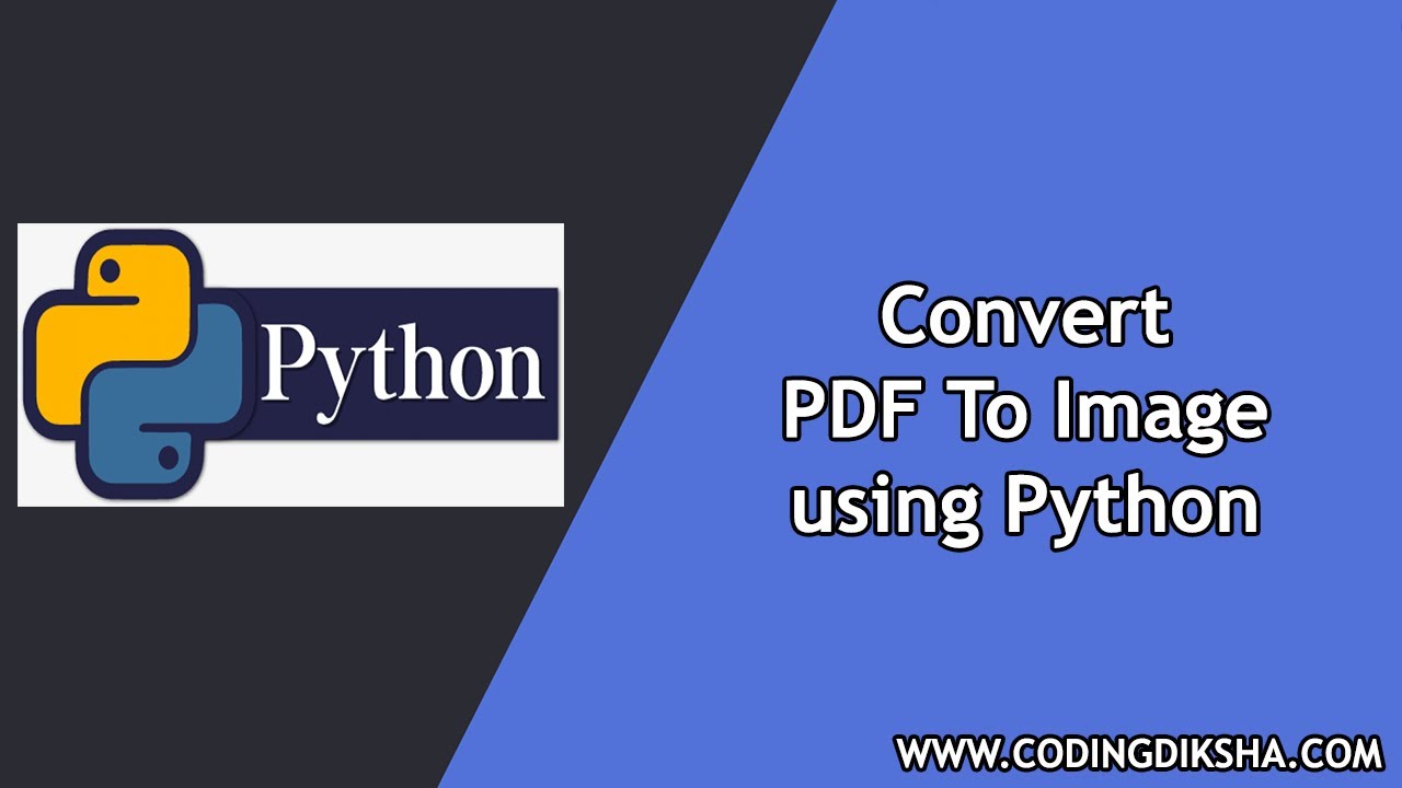 Convert Pdf To Image Using Python Pdf2image Library Youtube