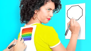 FIRST TO FINISH ART SCHOOL WINS! || Funny Painting Hacks And Awesome DIY Art Ideas By 123 GO! Live