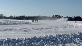 CWIRA motorcycle ice racing crash