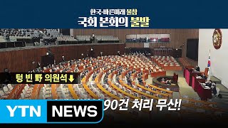 국회 본회의 무산...野 '전면 보이콧' 초읽기 / YTN